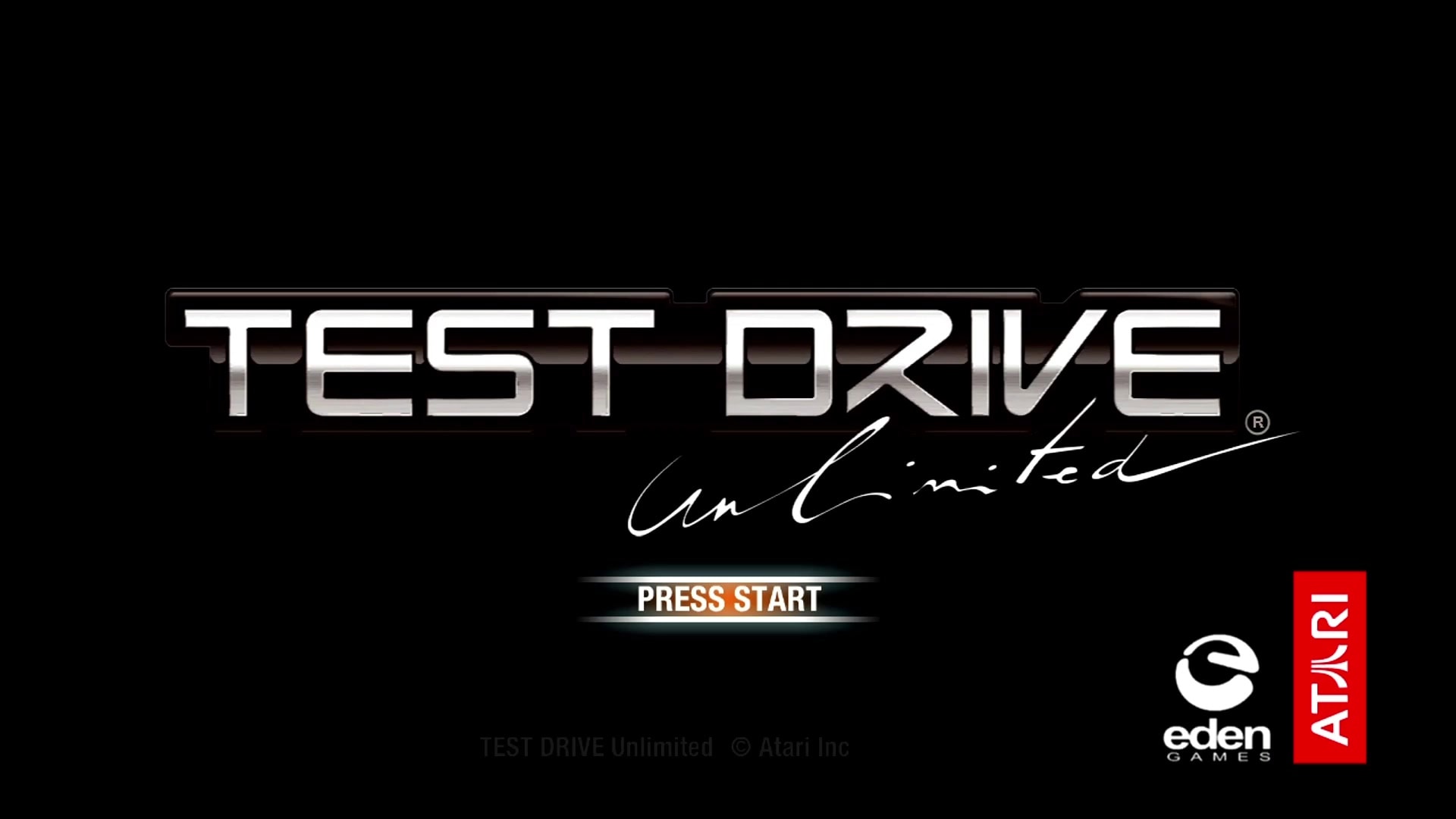 Test Drive Unlimited title screen for Xbox 360